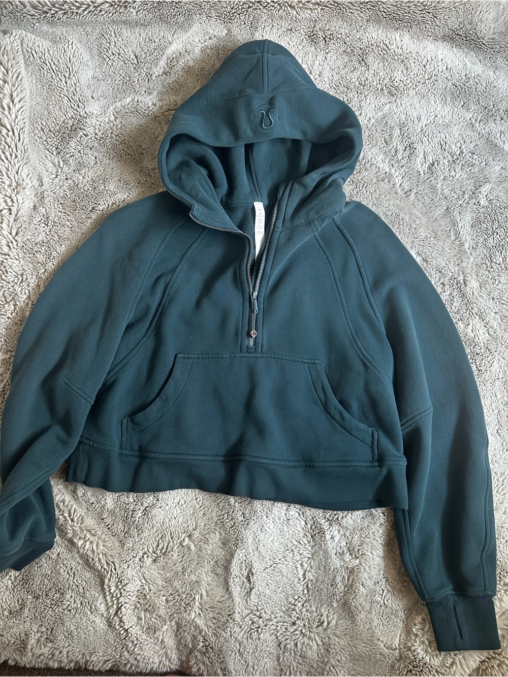 lululemon Scuba Oversized Half Zip Hoodie Dark Teal M/L